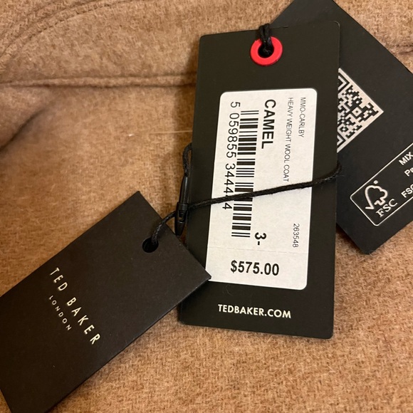 Ted Baker Lond Jacket/Coat, color Ten, Size 3 (M), Wool. Five buttons closure - Picture 7 of 11